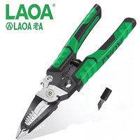 LAOA 9 In 1 Needle Nose Electrician Pliers Multi Function Wire Stripper Cable Cutter Terminal Wiring Maintenance Hand Tool