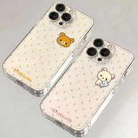 Cartoon Wave Point Easy Bear Couple Phone Case For iPhone 17 16e 16 15 14 13 12 11 Mini Air Pro Max X XR XSMax 7 8 Plusr