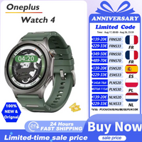 Globalna Wersja OnePlus Watch 4 Smartwatch OnePlus z 1.5” Wyświetlaczem AMOLED, Procesorem Snapdragon W5 Gen 1, do 16 dni pracy, GPS, NFC, Smartwatch dla Mężczyzn, Zegarek