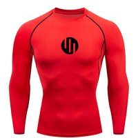 Running Men's Compression Long sleeve T-Shirt Gym Sports underwear Quick-drying Sweat-Wicking Sunscreen Second Skin Workout Men