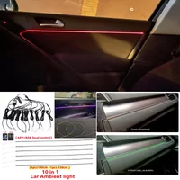 Acrylic Optic Fiber Lights RGB Ambient Light Sound Control With 12V Cigarette Lighter Auto Interior Decorative Atmosphere Lamp