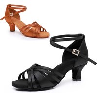Women's professional Latin dance shoes Women's dance hall sneakers 5/7 cm suede soft sole jazz salsa dance shoes size 34-43