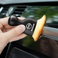 1/2pcs Soft bristle brush for car interior cleaning For Nissan Qashqai X J10 J11 Trail Tiida Teana Skyline Juke X-trail Almera