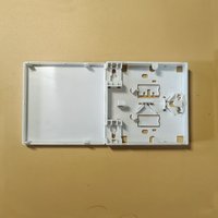 2 port terminal Box 86-type ABS Optical Terminal Junction Box white plastic fiber optic splice box with adapters