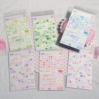 Kawaii Four-leaf Clover Star Decorative Decals for Journal Kpop Photocards DIY Text Dialogue Box Scrapbook Sticker Stationery