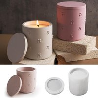 With Lid Jewelry Storage Box Silicone Mold DIY Cherrys Heart Candle Jar Casting Molds Plaster Resin Flowerpot Crafts Making Kit