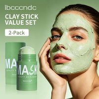 40g Face Clean Mask Green Tea Extract Cleansing Stick Deep Moisturizing Remove Blackhead Film Smear Refreshing Oil Control Mask