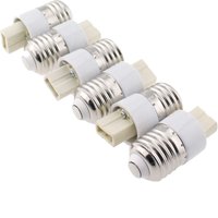 6PCS Practical Lamp Converter Bulb Adapter Lamp Holder Converter White E27 to G9 Conversion Screw Head 56MM x 29MM/2.2 inches x