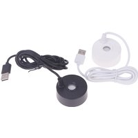 5V USB Without/With Light Fountain Mist Maker Small Rockery Water Fish Tank Landscaping Mist Maker Waterproof White/Black