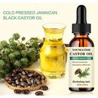 Mix Castor Oil and Rosemary Oil for Hair Growth Enhances hair thickness and Shine, Reduce Hair Loss and Split Ends Hair Care Oil
