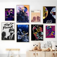1PC D-Daft Punk Poster HD art sticky wall waterproof home living room bar aesthetic decoration