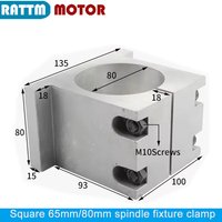 Square 65mm 80mm Cast Aluminium Spindle Motor Mount Bracket Clamp support Fixture