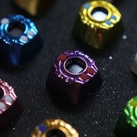 Keystone Artisan Keycap for Mechanical Keyboard MX Switch Digimon Advanture Digivice Theme Zinc Aluminum Alloy Metal Customize
