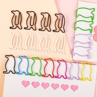 10/100 colored paper clips with notes, office supplies, animal paper clips, duck paper clips, irregular shaped paper clips