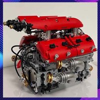 V8 Electrice Driven Engine Model Building Kits T5011 Simulation Supercar Engine MOC Bricks Building Blocks Desktop Decor Gift