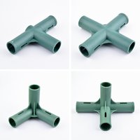 2/5/10Pcs 19mm Garden Plant Support Two- way Three-way Four-way Connectors Greenhouse Frame Building Joints Fixed Accessories