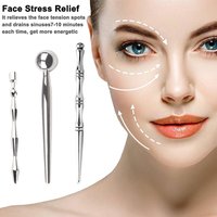 1pcs Face Care Tool Point Probe Pen Massager For Face Facial Reflexology Massage Tool Retractable Acupuncture Pen