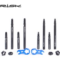 2PCS RISK Bike Bicycle Inner Tube Presta Valve Extender Extension 45mm/80mm Integrated Removable With Core Wrench RA108