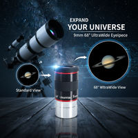 Astronomical Telescope Accessories 1.25 inch 68 Degree 9mm Wide-Angle Eyepiece
