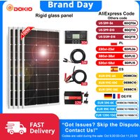 Dokio 18V 100W 200W 400W Waterproof New Rigid Solar Panel Set Controller For Home Charge 12V Car Battery Monocrystalline China