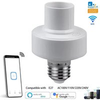 Tuya/Zigbee WiFi Smart Light Socket E27 Bulb Adapter Lamp Holder Base 110-220V Smart Life App Control Support Alexa Google Home