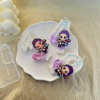 Witch Hunter Group Birthday Number Candle Holiday Cake Decoration Props Purple Glitter Creative Candle Party Supplies Theme Gift