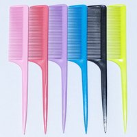 6 Colors Rat Tail Combs for Women Hair Parting Teasing Styling Tailcombs Colored Pin Tailcombs for Salon Professionals