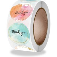 500pcs/Roll Thank You Stickers 2.5cm Cute Pink Gold Labels For Small Business Or Wedding Gift Decor Stationery Packaging Sticker