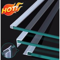 Frameless balcony window sealing strip 6 8 10 12mm glass door window water blocking strip shower room waterproof silicone strip