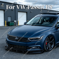 Glossy Black For Volkswagen Passat B8 Facelift TDI TSI 2020 - 2023 Front Bumper Lips Splitter Spoiler Auto Modification Parts
