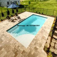 Professional Customized Fiberglass Swim Pool Manufactured 24ftl 18ftw 12fth 3x5 5x3 8 Meter Experts Swimming Pool for Children