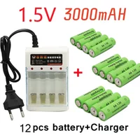 AA 1.5V rechargeable battery 3000 mAh + smart charger