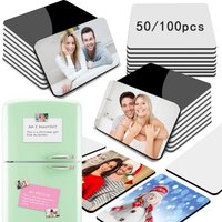 50/100pcs Sublimation Blank Refrigerator Magnets Sublimation Blank Products Personalized Sublimation Refrigerator Decorative
