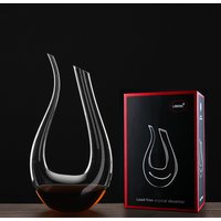 Carafe classique en forme de U en verre, verre de cristal pour Bar à la maison, verre de cristal sans plomb de 1,5 l, carafe pour vin rouge soufflé à la main
