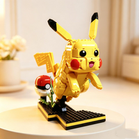 Hot Toys 2026 New 2050pcs Hot Game Magical Pet Pika Mouse Pocket Elf Poke Ball Building Blocks Model Toys Birthday Ornament Gift image 3