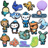 17pcs Potdemiel Octonauts Shoe Charms For Bubble Slides Clogs Sandals,PVC Shoe Decorations Accessories Buckle For Birthday Gifts