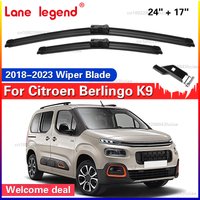 Wiper Front Wiper Blades For Citroen Berlingo K9 2018 2019 2020 2021 2022 2023 Windshield Windscreen Front Window 24"+17"