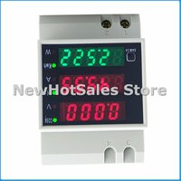 D52-2058 Wattmeter Din Rail Volt Current Meter Power Factor Digital Meter AC80-300V Multi-Function Kwh Hz Meter 0-100A,B-A57M