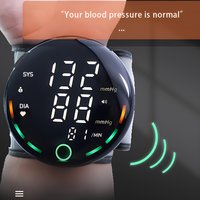 New Heart Rate Pulse LED Wrist Blood Pressure Monitor Rechargeable English Voice Broadcast Sphygmomanometer Tonometer BP Monitor