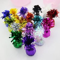 Tassel Helium Balloon Weights Birthday Wedding Cement base Colorful Foil Balloon Weights 5CM Party Decoration