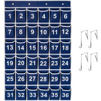 36 Pocket Classroom Numbered Pocket Chart Phone Storage Hanging Bag Phone Holder For School Teacher Supplies