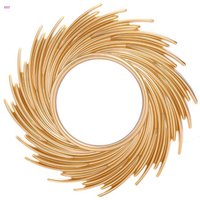 Sun Shape Decorative Mirror Room Background Wall Decorative Mirror Rattan Innovative Art Decoration Round Makeup Mirror