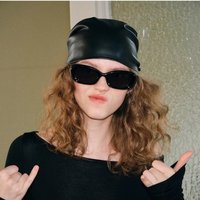 1pc Y2K Style Retro Spicy Leather Headscarf Hat Women Summer Square Scarf Hip-hop Kerchief Series Versatile Headband Hair Scarf