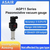 ASAIR Mems Diffused Silicon Stainless Steel Corrosion Resistance Vacuum Gauge High-Precision Digital Display Vacuum Gauge AGP11