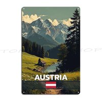 Austria Metal Plaque Poster Living Room Personalized Wall Decor Garage Decoration Designing Tin Sign Poster