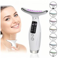 EMS Micro-current Neck Face Beauty Device 7 Color Facial Massager for Enhanced Face Neck and Shoulder Care with Vibrating