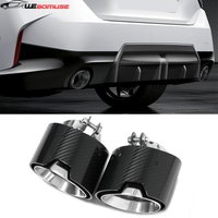 2ps/lot Inline Exhaust Tailpipe For BMW G42 2 Series 225i 230i 220i M Performance Carbon Fiber Exhaust Tailpipe Nozzle Tailpipe