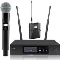 QLXD4 True Diversity Kondensator Professionelles Drahtloses Ansteckmikrofon-System für Live UHF Drahtloses Mikrofon Karaoke