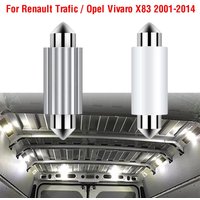 For Opel Vauxhall Vivaro Renault Trafic Ford Transit Interior Dome Ceiling Light Bulb Cabin Lamp Festoon Led White Upgrade C10W