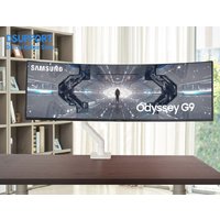 S500 Aluminum Gas Spring Arm 34-49 Inch Curved Arc Screen Monitor arm for Samsung Odyssey Neo G9/G7 Large Display Stand